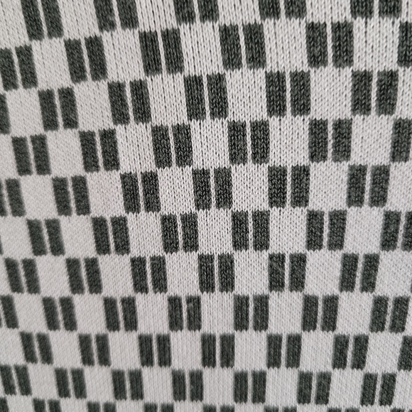 Abercrombie & Fitch Olive Green and White Checkered Sweater Mini Dress Size S - Picture 3 of 4